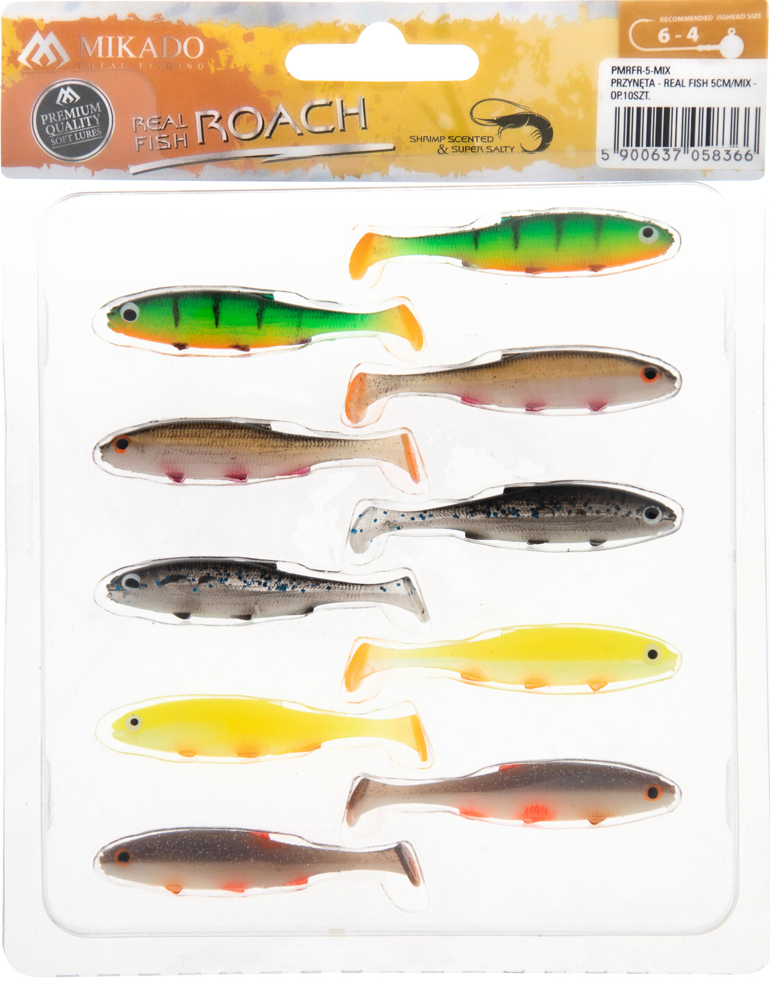 LURE - REAL FISH ROACH 5cm/MIX - 10 pcs.