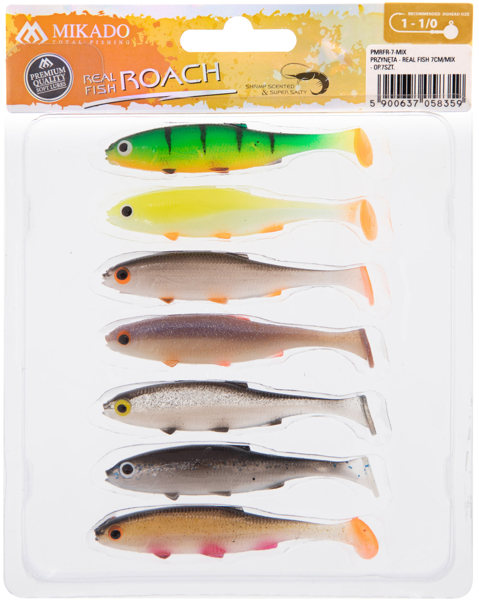 LURE - REAL FISH ROACH 7cm/MIX - 7 pcs.