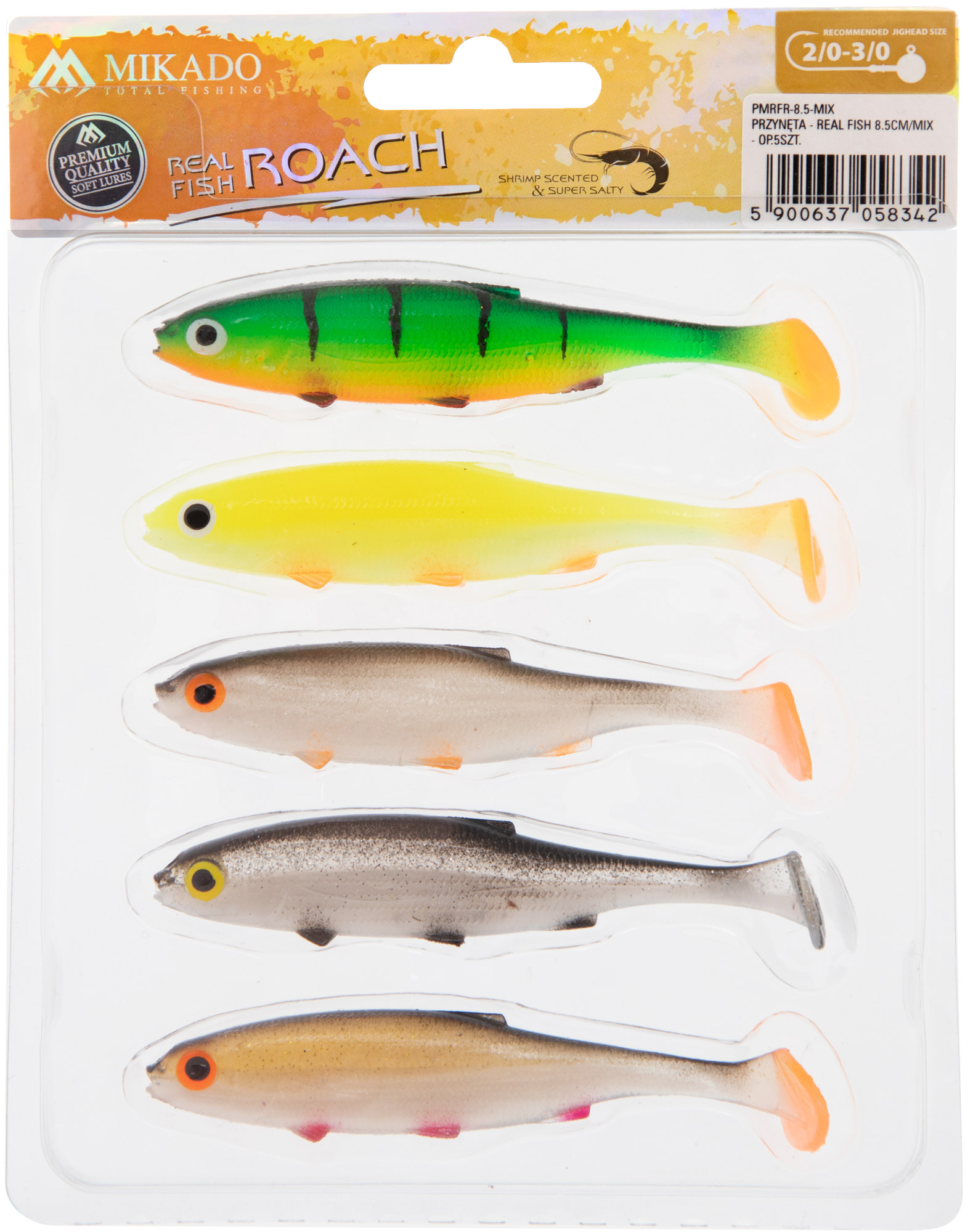 LURE - REAL FISH ROACH 8.5cm/MIX - 5 pcs.