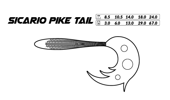 LURE - SICARIO PIKE TAIL 18cm/PIKE - 2 pcs.
