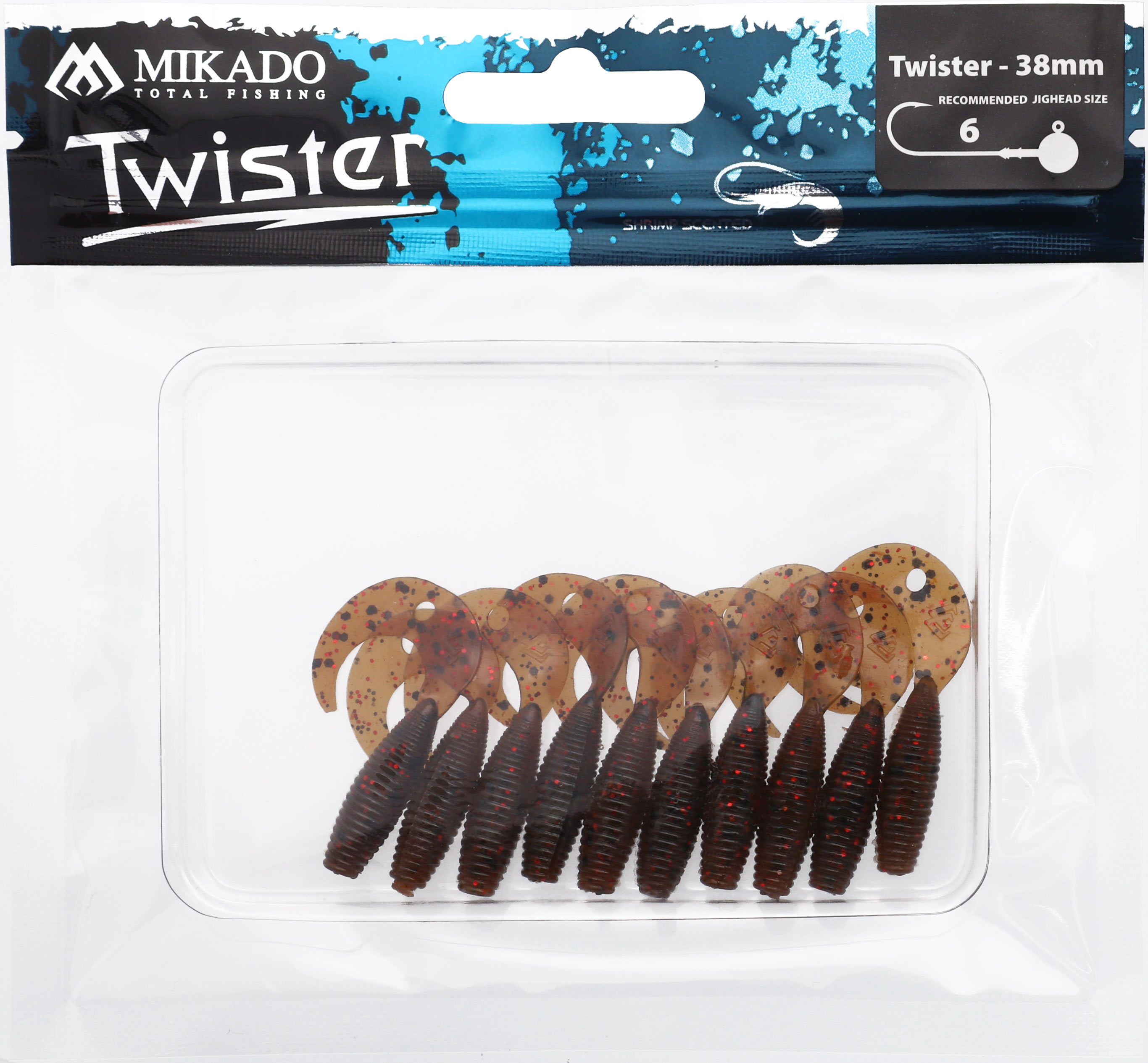 LURE - TWISTER 38mm/ BROWN PUMPKIN - 10 pcs.