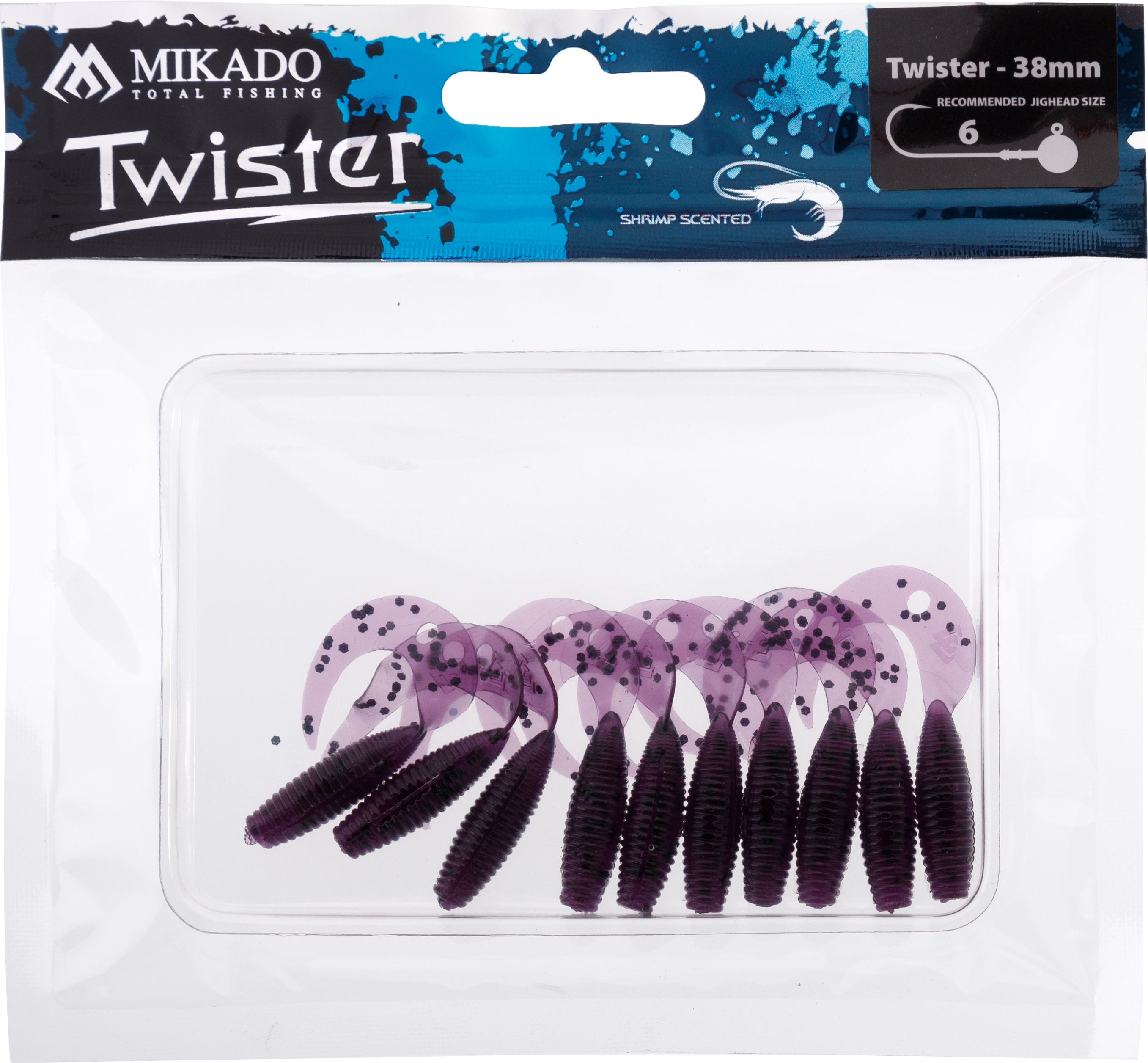 LURE - TWISTER 38mm/ GRAPE - 10 pcs.