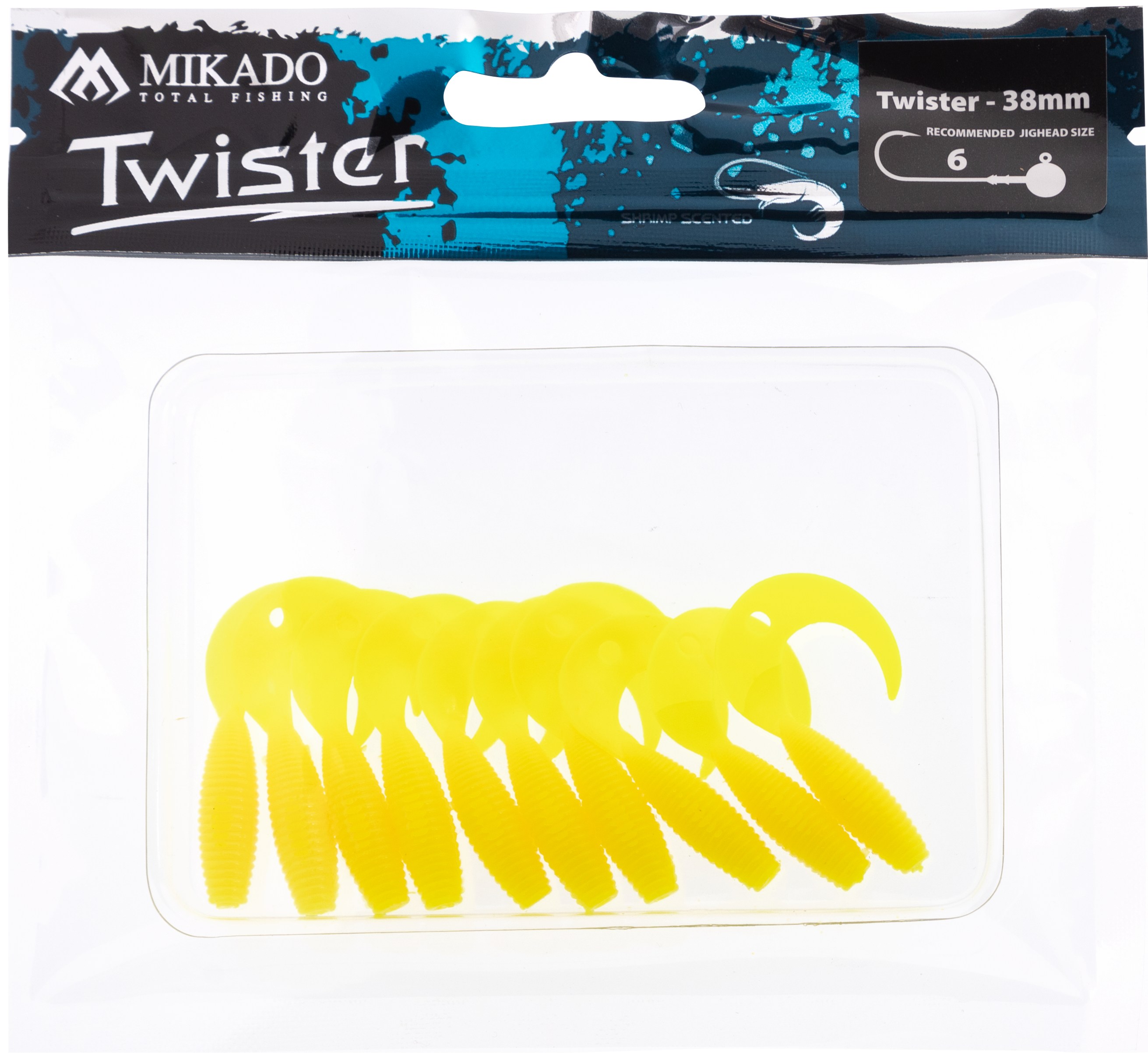 LURE - TWISTER 38mm/ LEMON - 10 pcs.