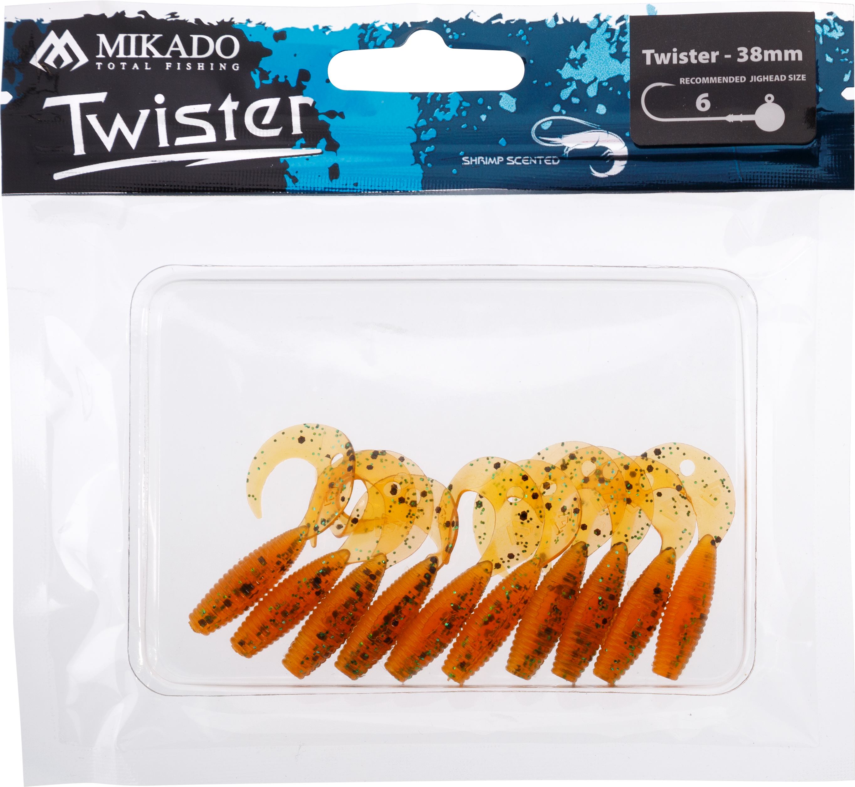 LURE - TWISTER 38mm/ ORANGE PEPPER - 10 pcs.