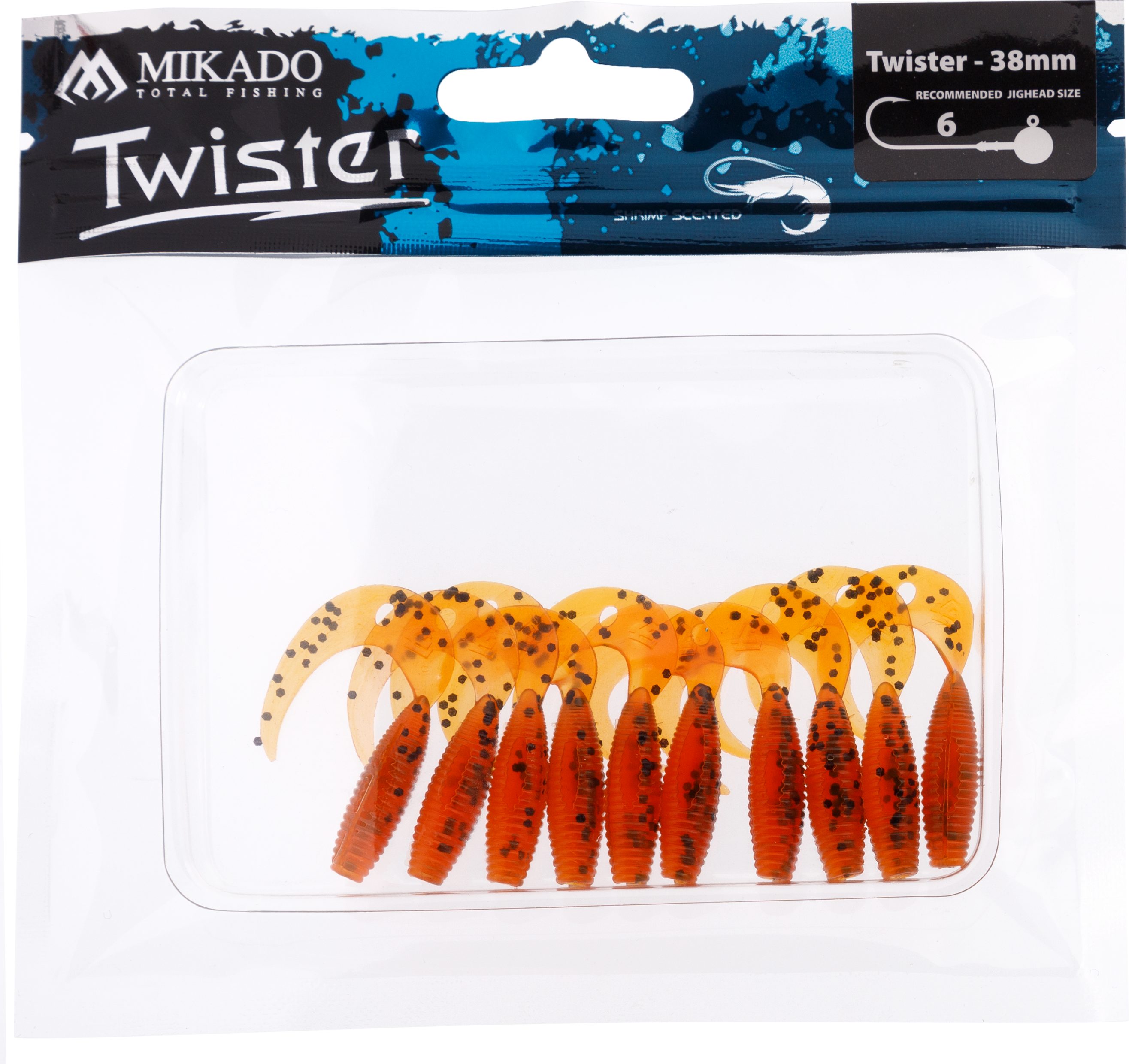 LURE - TWISTER 38mm/ PEPPER TEA - 10 pcs.