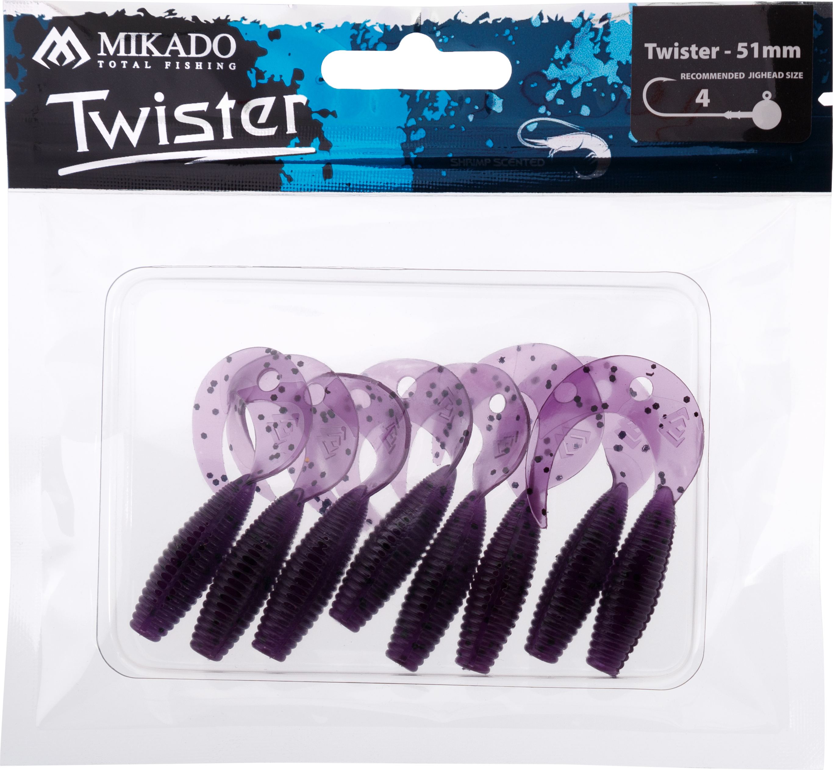 LURE - TWISTER 51mm/ GRAPE - 8 pcs.