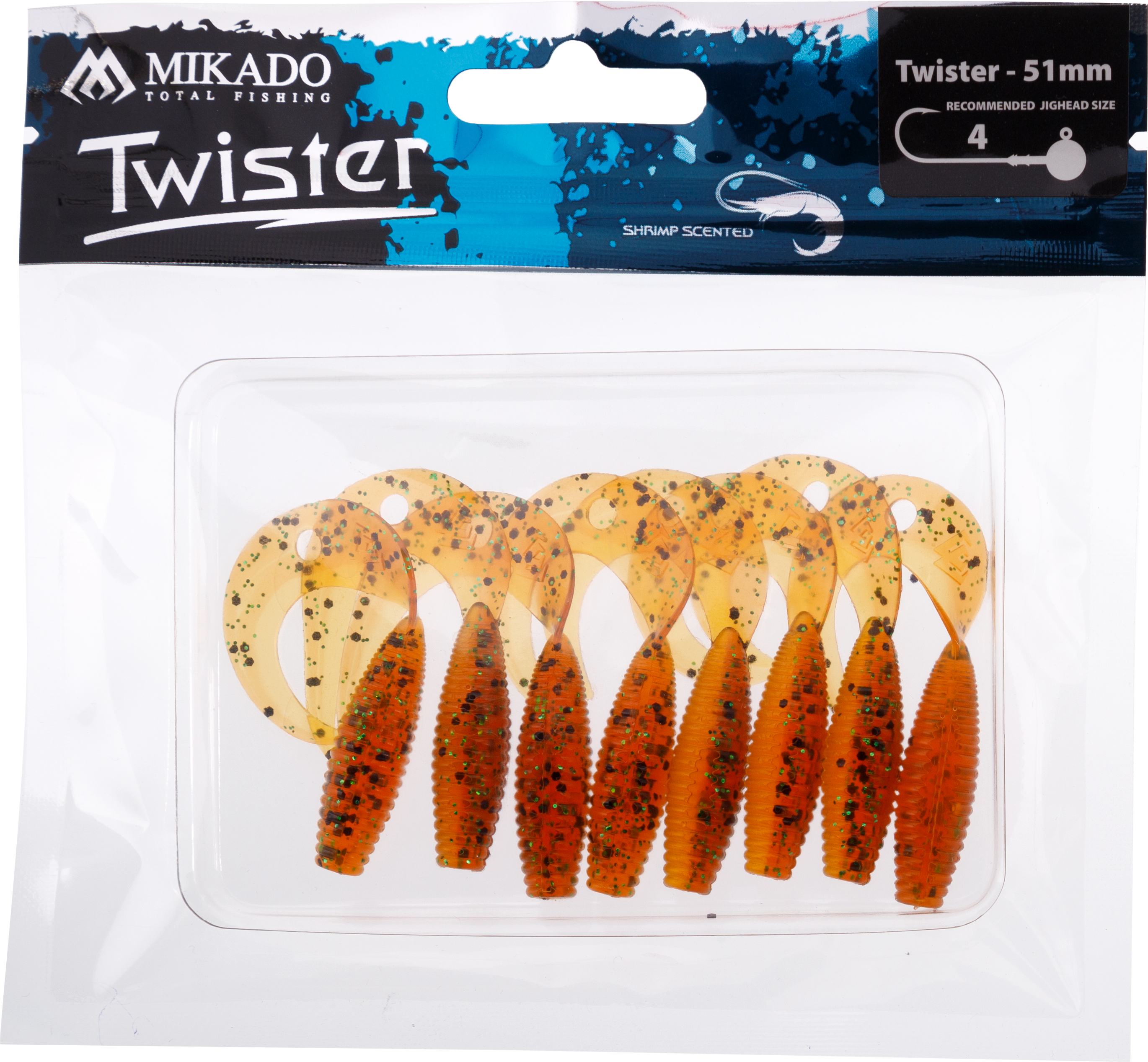 LURE - TWISTER 51mm/ ORANGE PEPPER - 8 pcs.