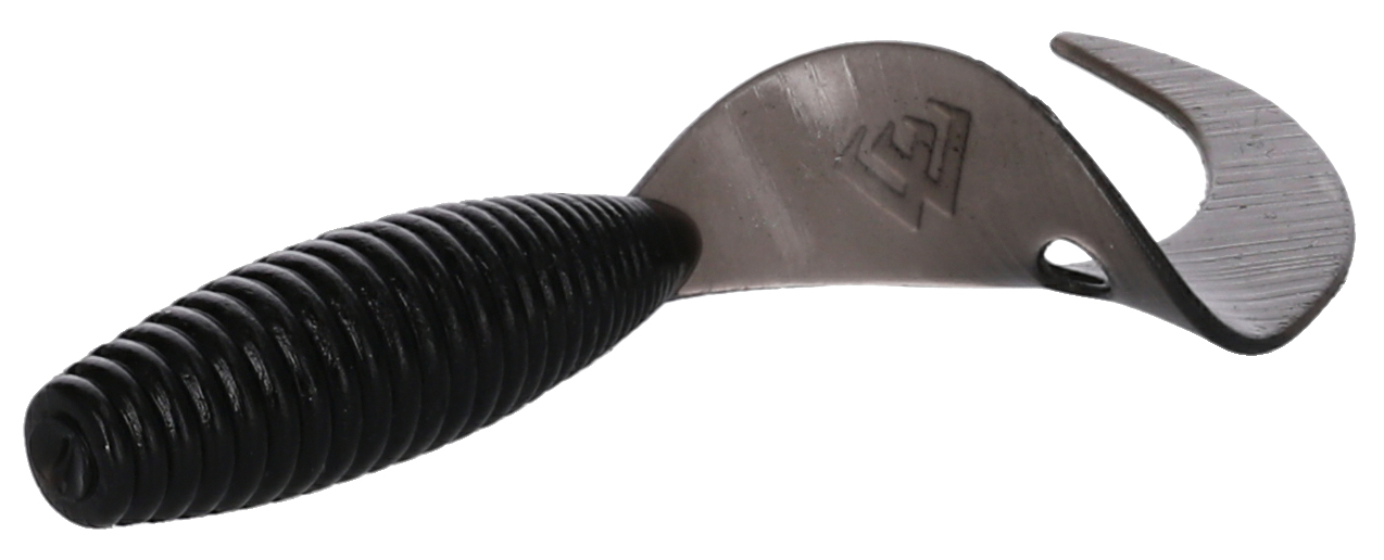 LURE - TWISTER 38mm/ BLACK - 10 pcs.