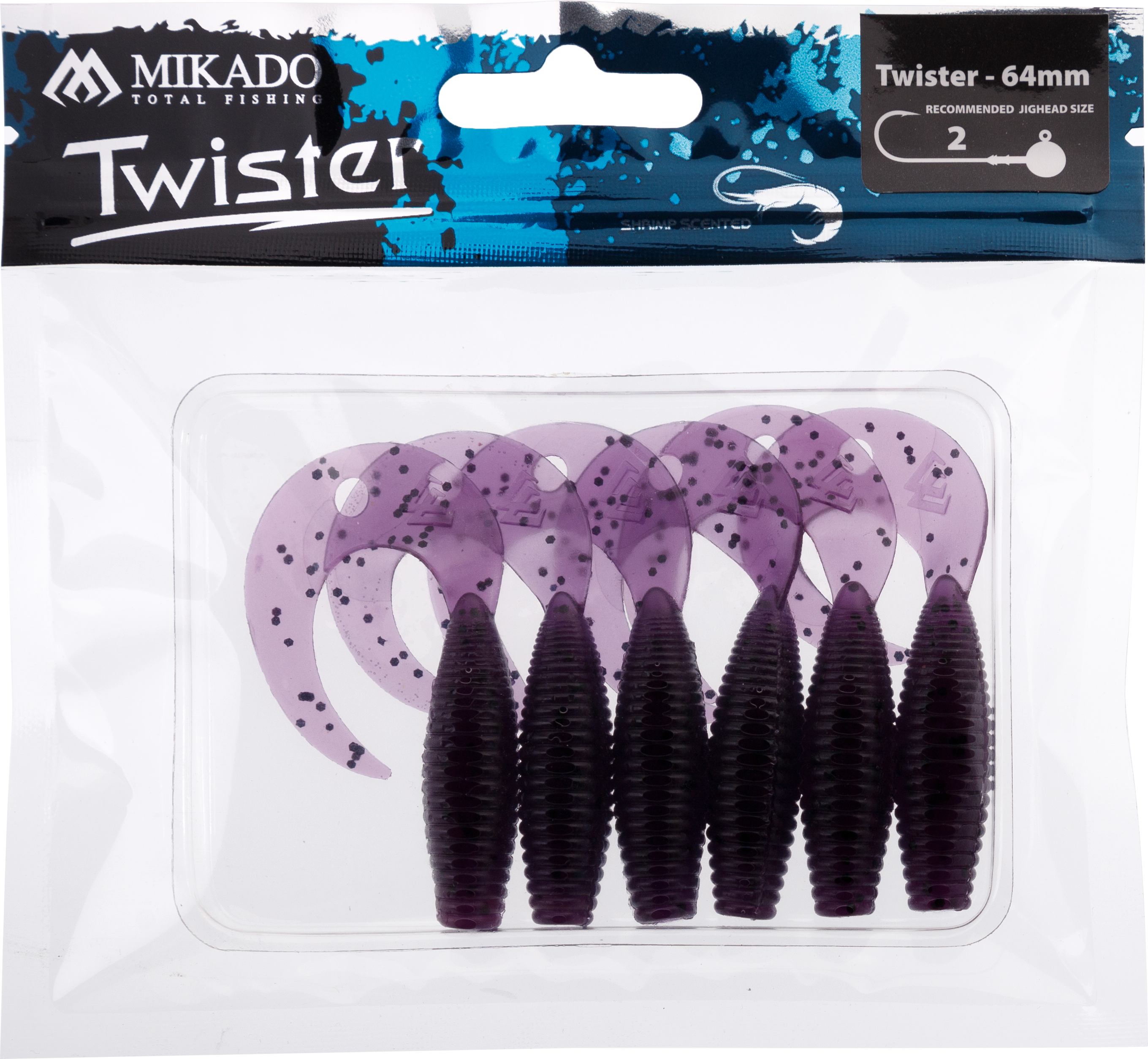 LURE - TWISTER 64mm/ GRAPE - 6 pcs.