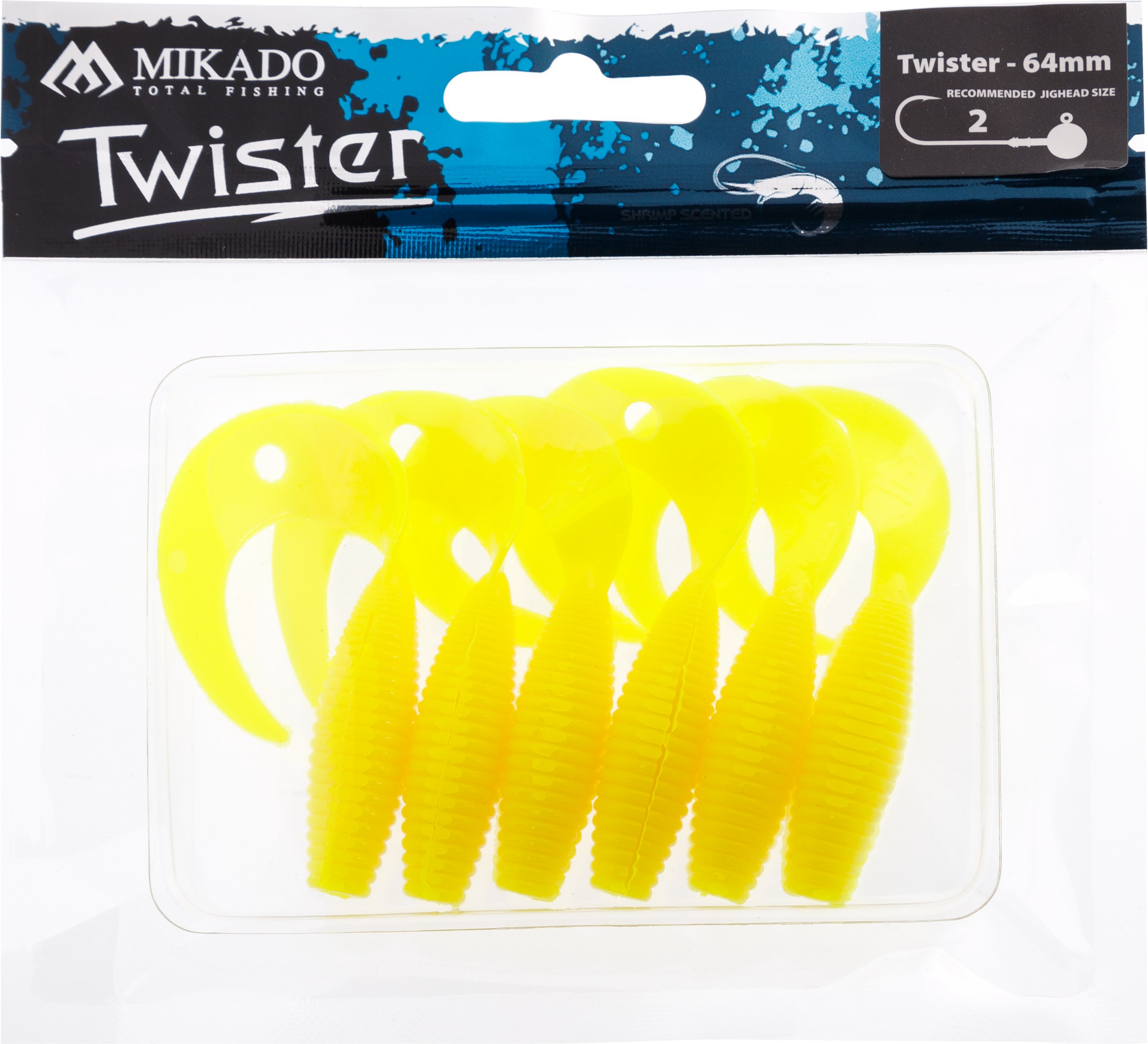 LURE - TWISTER 64mm/ LEMON - 6 pcs.