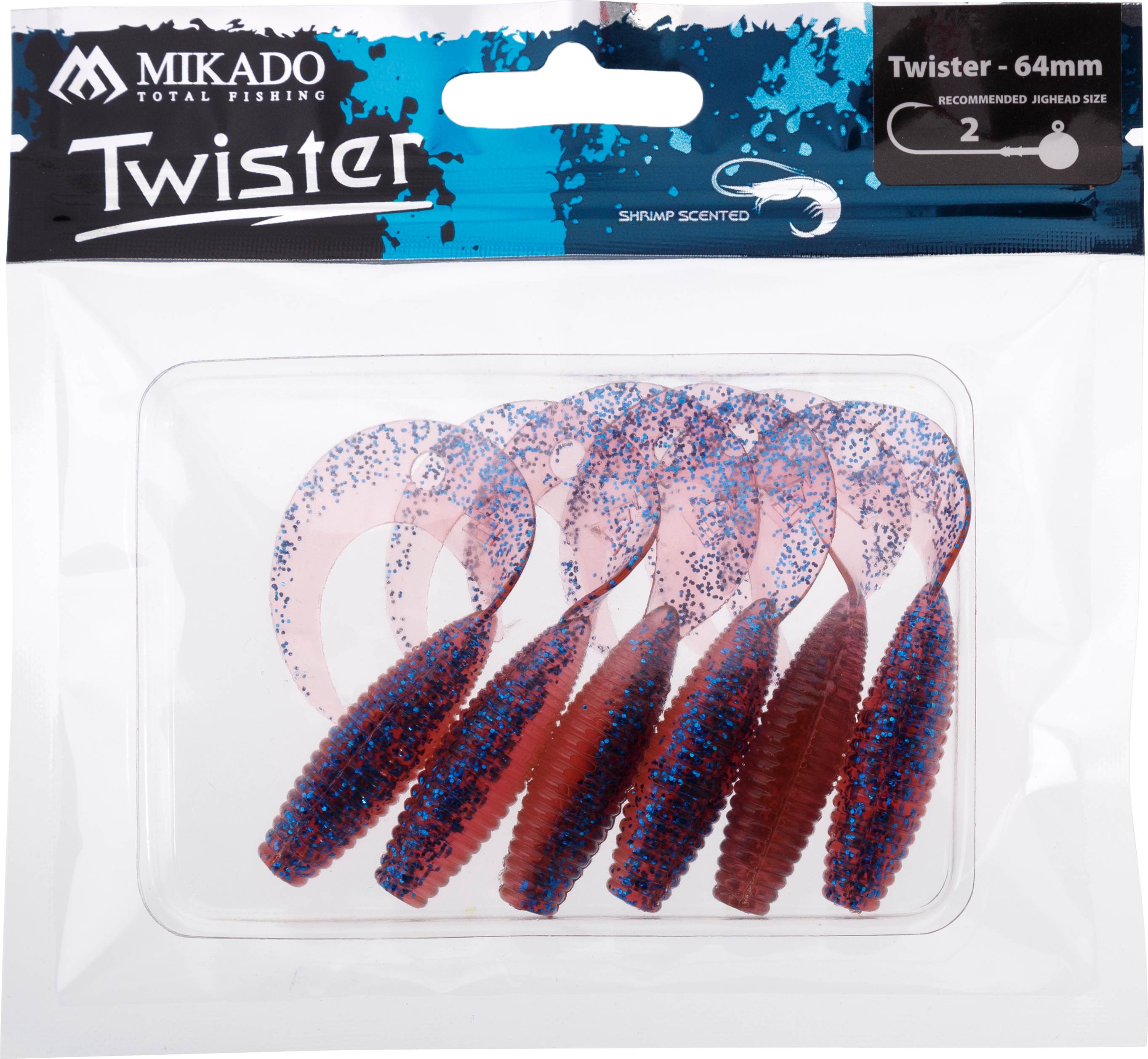 LURE - TWISTER 64mm/ VIOLET - 6 pcs.