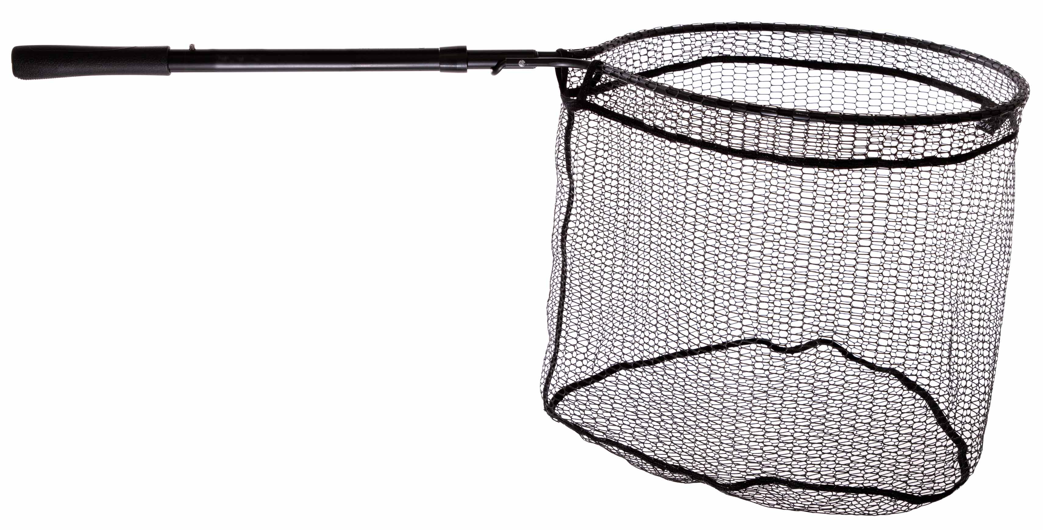 LANDING NET - AUTOMATIC 130cm 50/45cm - WITH RUBBER NET - 6x15mm - 1 pcs.