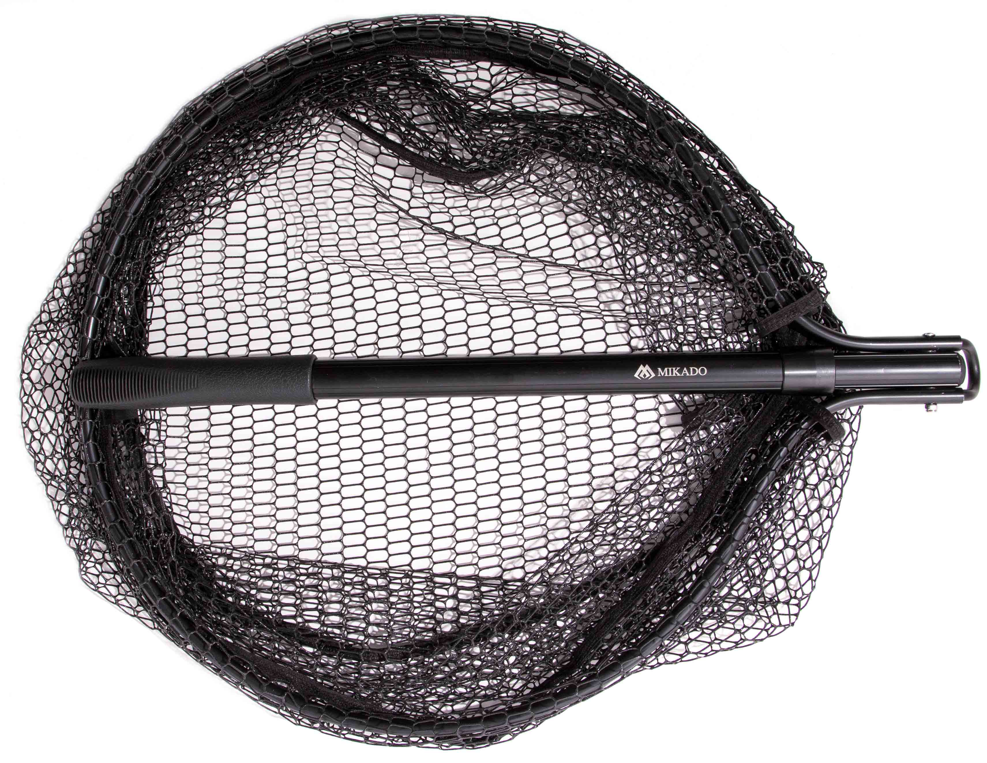 LANDING NET - AUTOMATIC 130cm 50/45cm - WITH RUBBER NET - 6x15mm - 1 pcs.