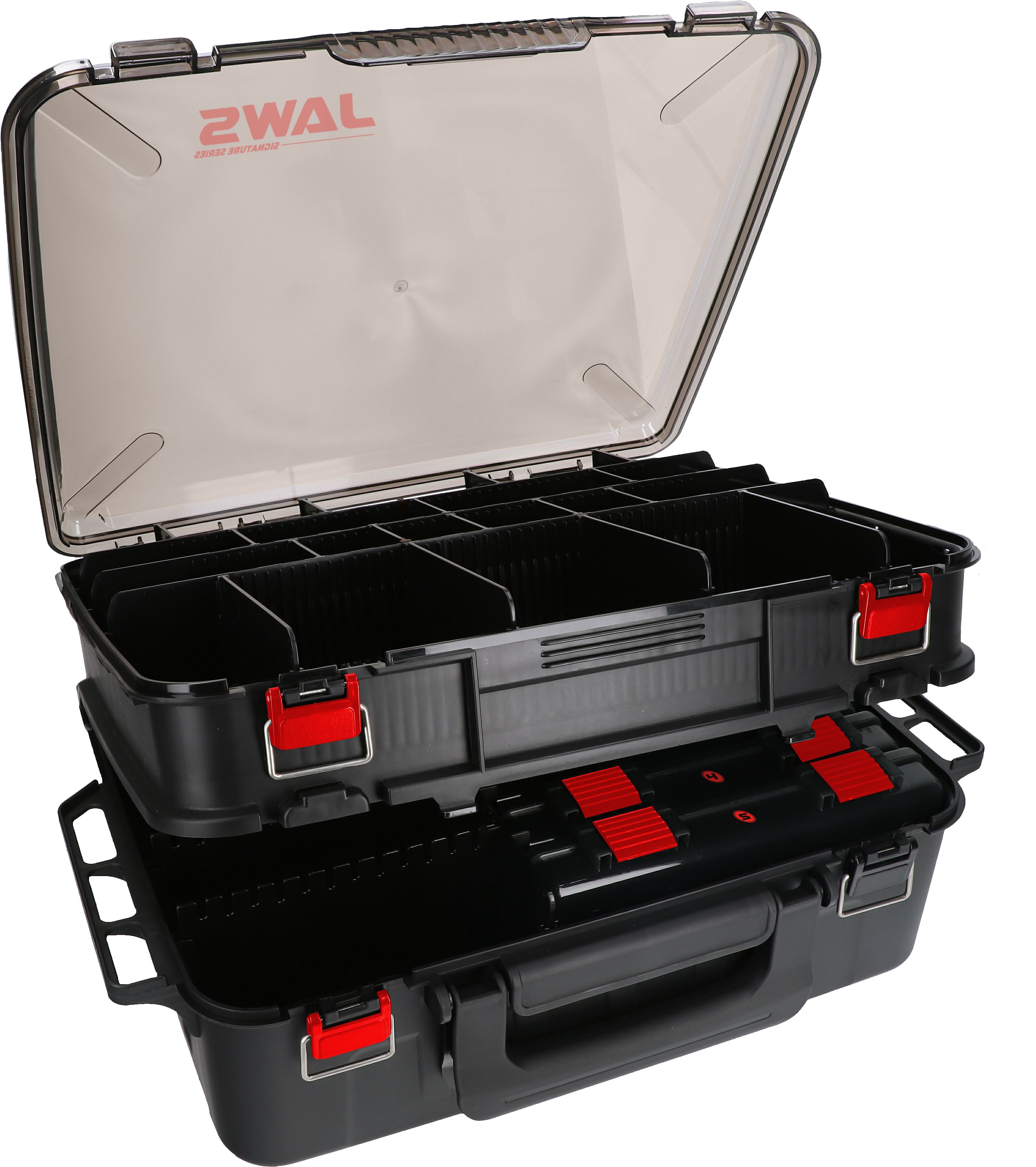 BOX - TWO-COMPARTMENT JAWS (47x34x19cm) - BLACK - 1 pcs.