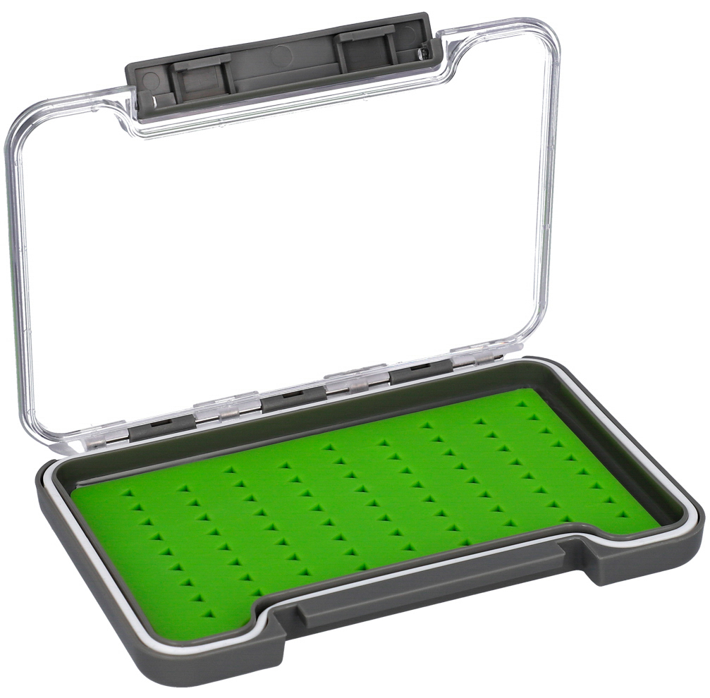 BOX - FLY FISHING 137x95x16mm - GREY - 1 pcs.