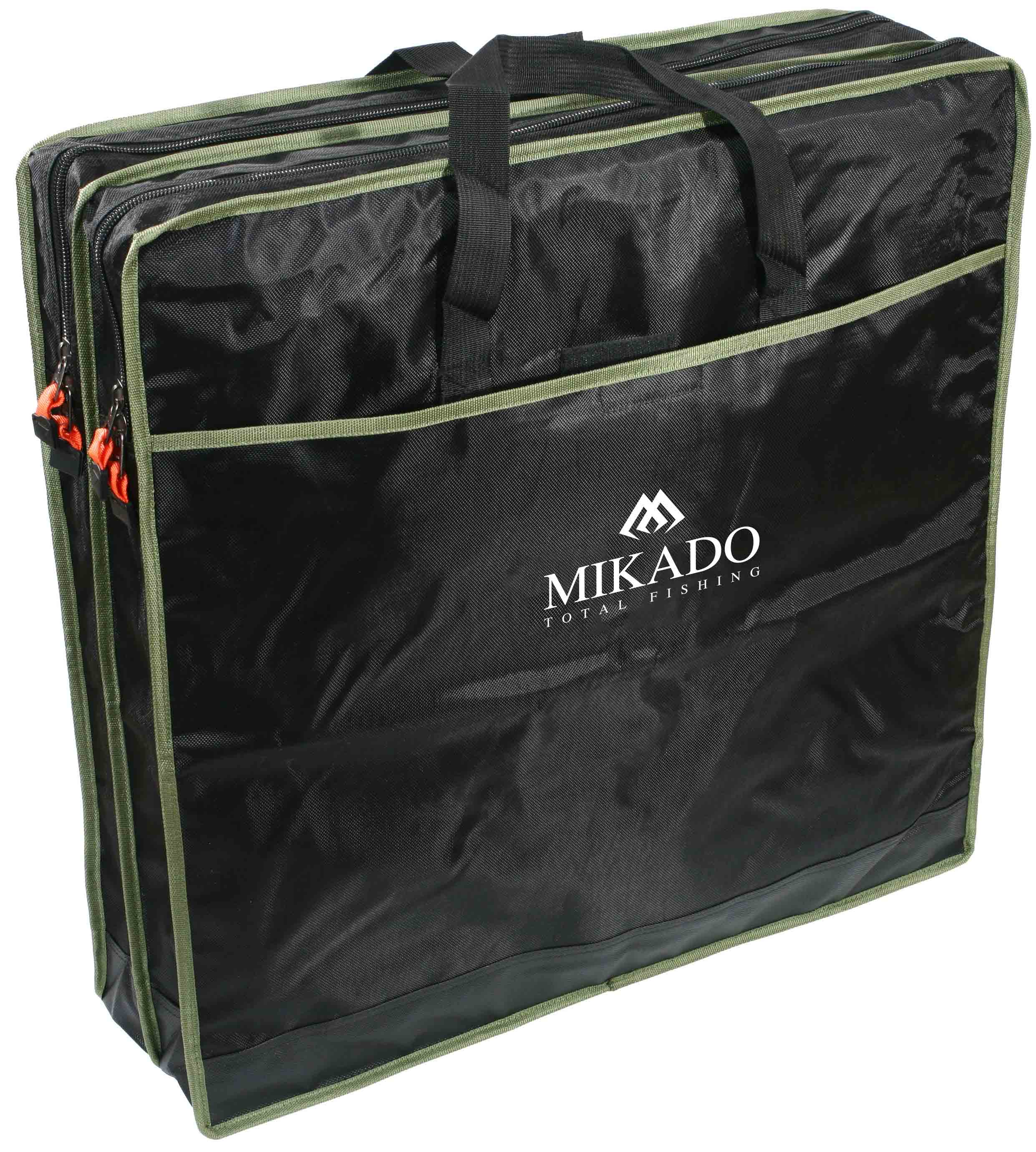 BAG - FOR KEEPNETS - 2 COMPARTMENTS - SQUARE (63x63x18cm) - BLACK AND GREEN - 1 pcs.
