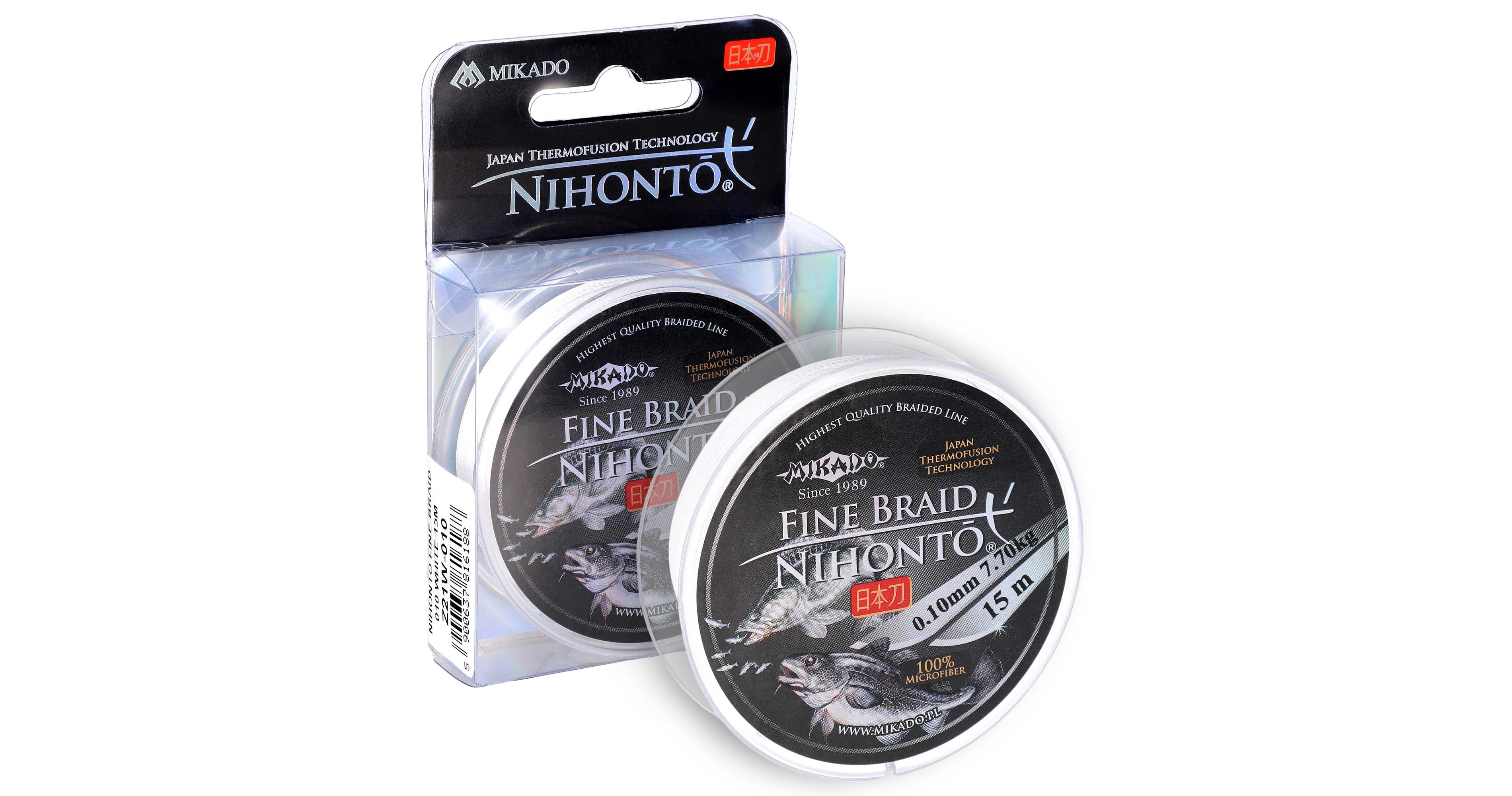 PLETENÁ ŠŇŮRA - NIHONTO FINE BRAID - 0.23mm/20.2kg/15m - BÍLÁ - 1 cívka