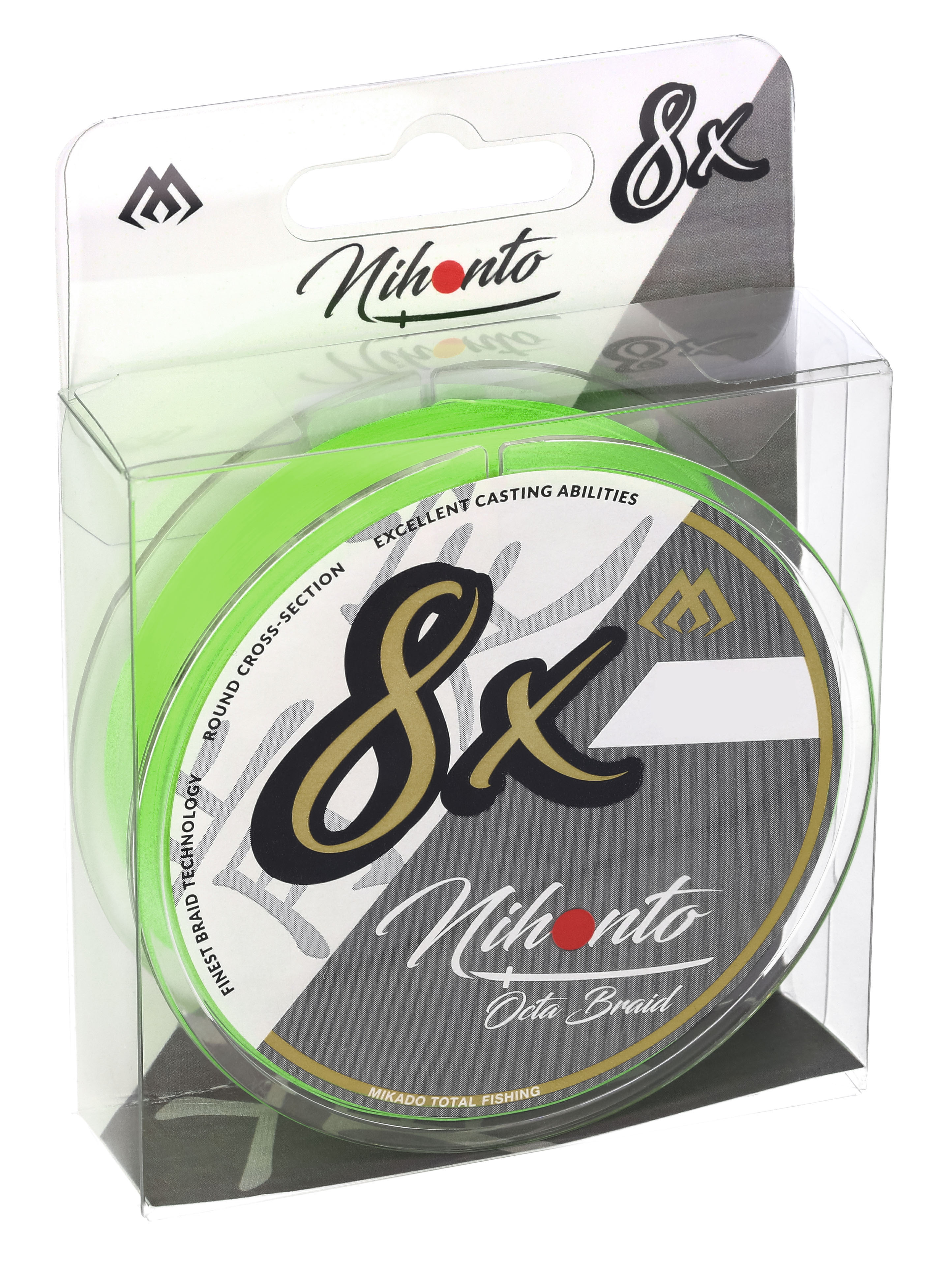 Šňůra Mikado Nihonto Octa Braid 0.08mm/5.15kg/150m fluo