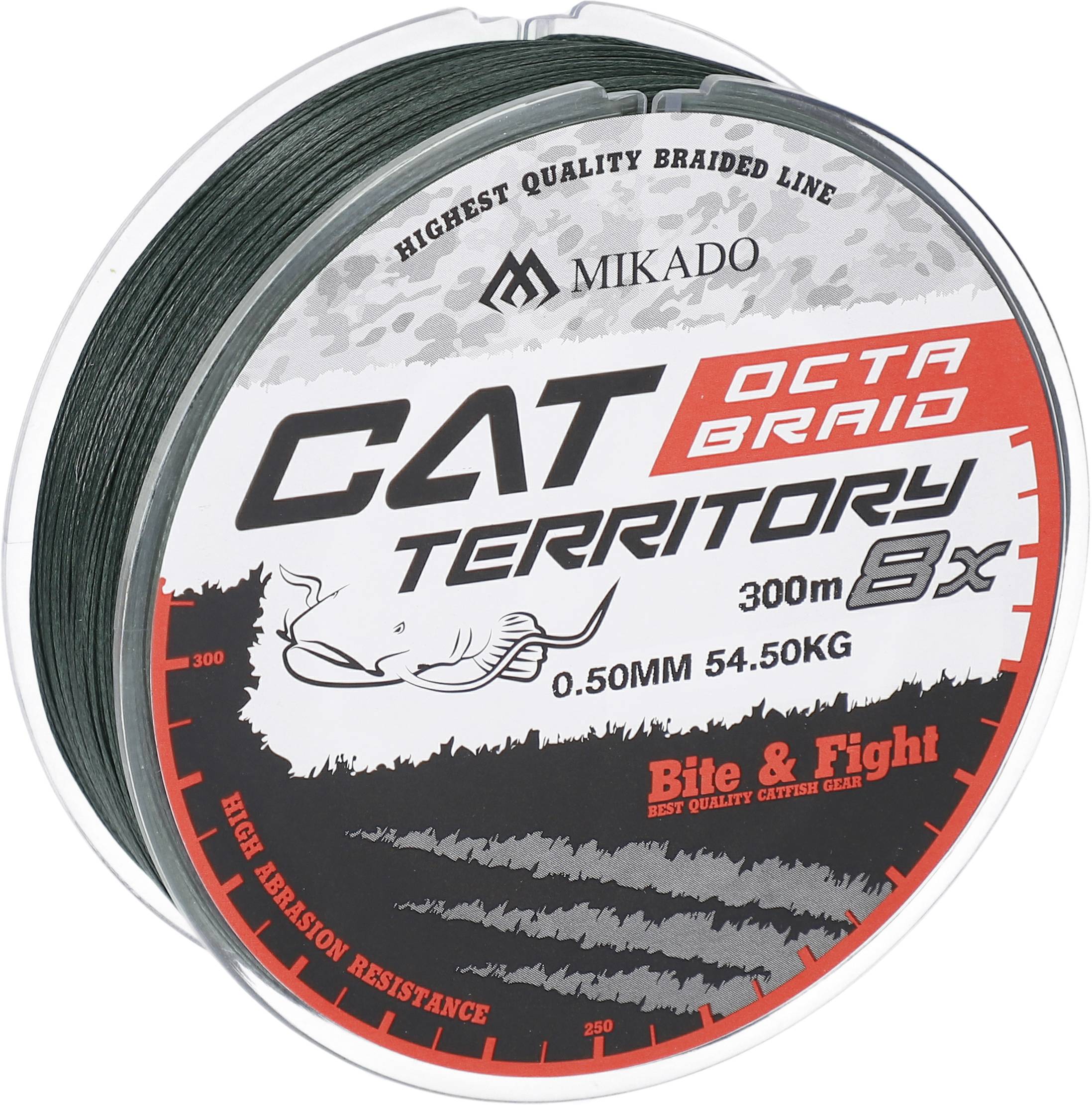 PLETENÁ ŠŇŮRA - CAT TERRITORY OCTA BRAID - 0.70mm/76.4kg/300m - ZELENÁ - 1 cívka