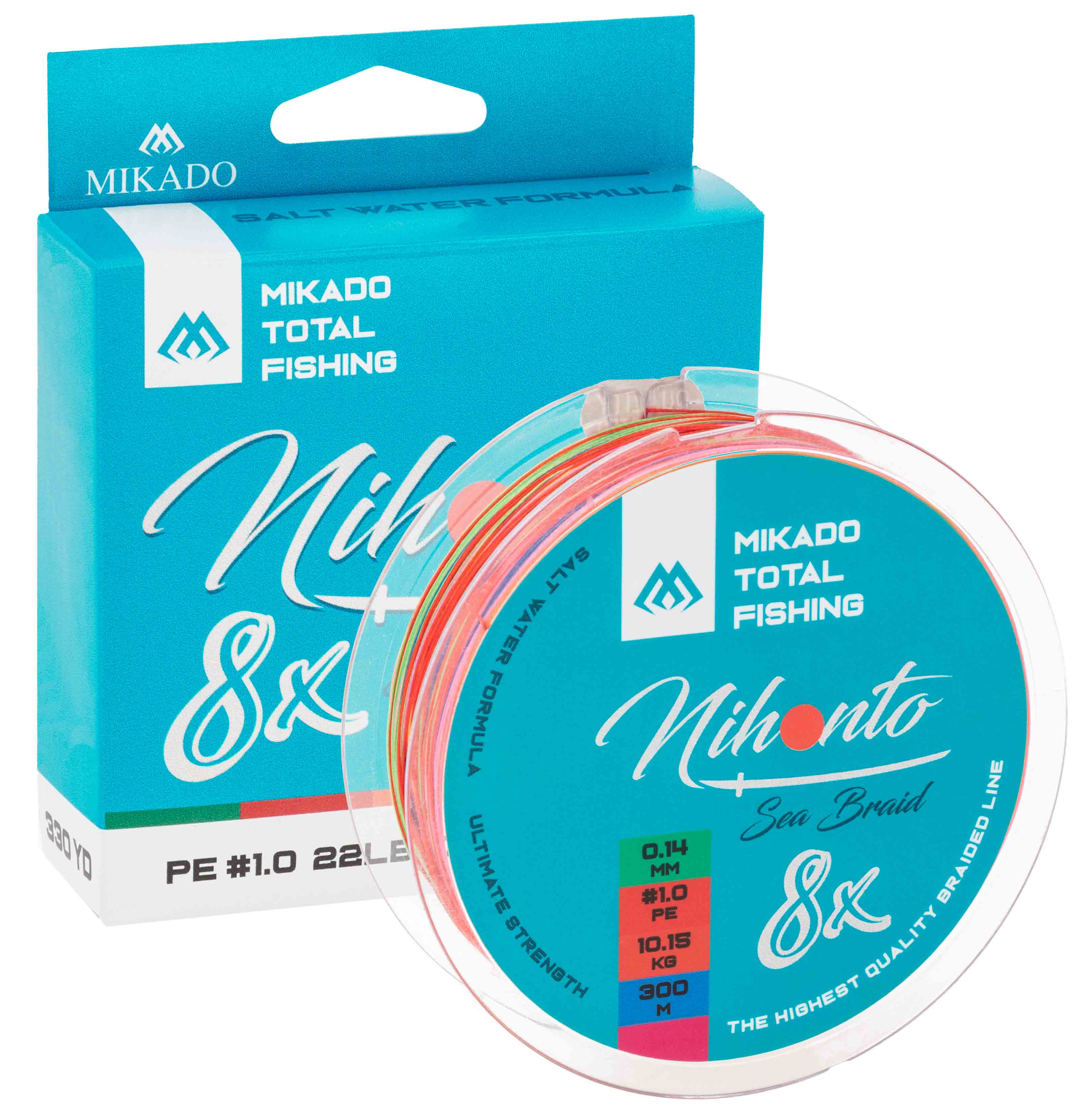 PLETENÁ ŠŇŮRA - NIHONTO SEA BRAID - 0.14mm/10.15kg/150m - VÍCE BAREVNÉ - 1 cívka