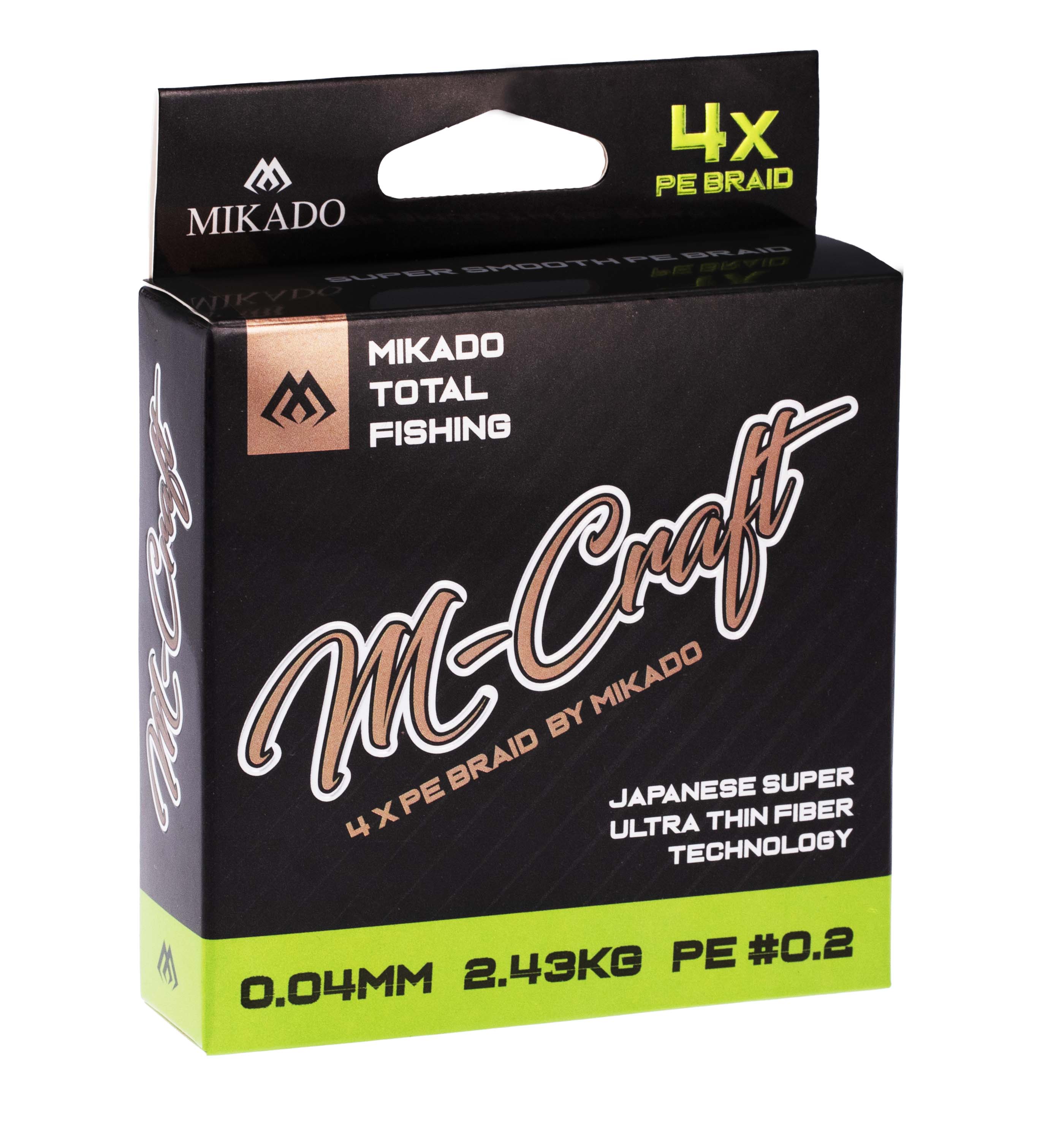 Šňůra Mikado M-Craft Braid 0.03mm/1.83kg/150 m fluo