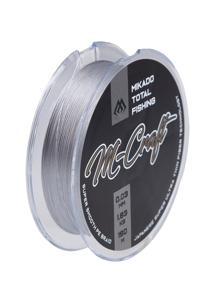 Šňůra Mikado M-Craft Braid 0.08mm/4.51kg/150m šedá
