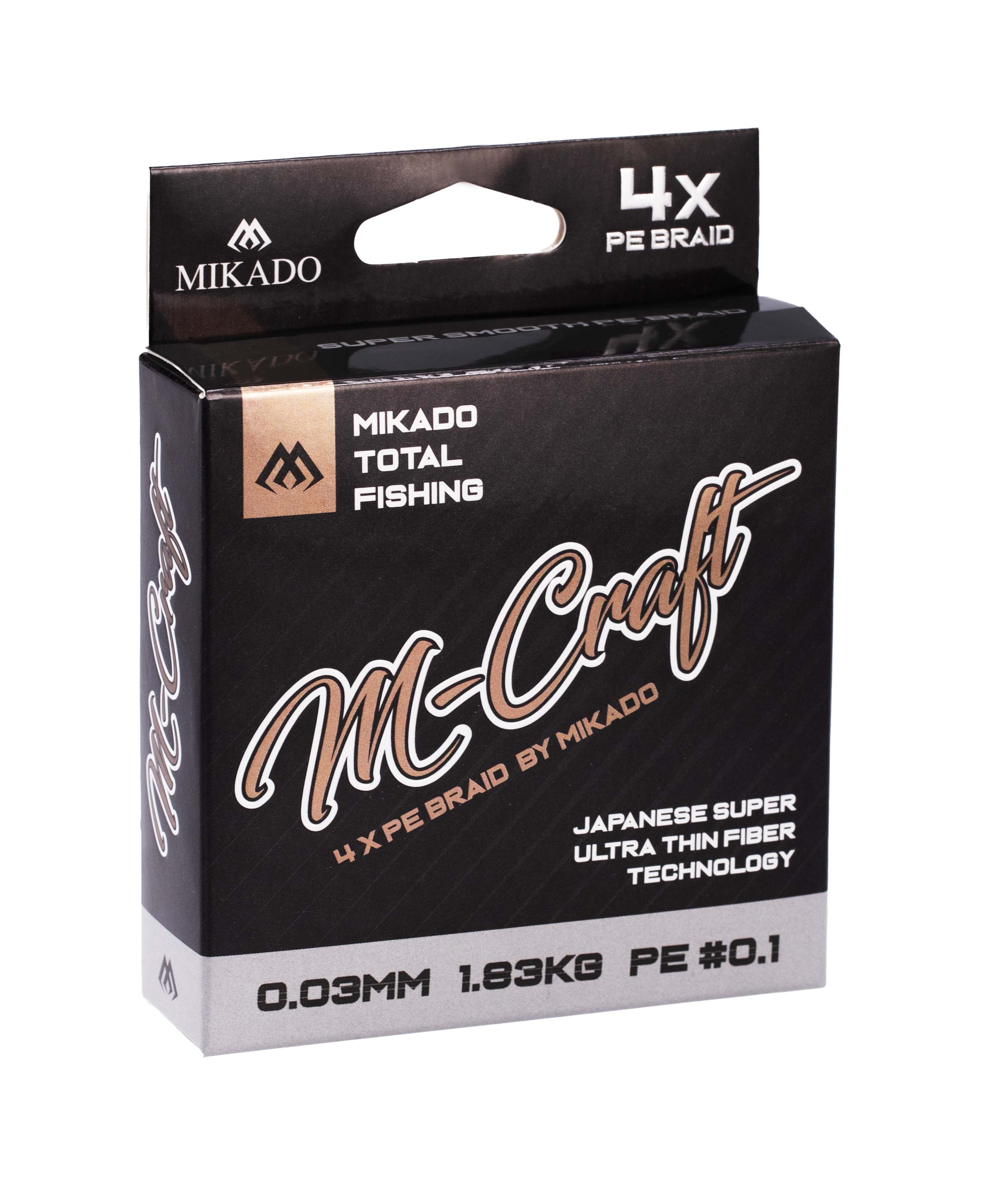 Šňůra Mikado M-Craft Braid 0.08mm/4.51kg/150m šedá