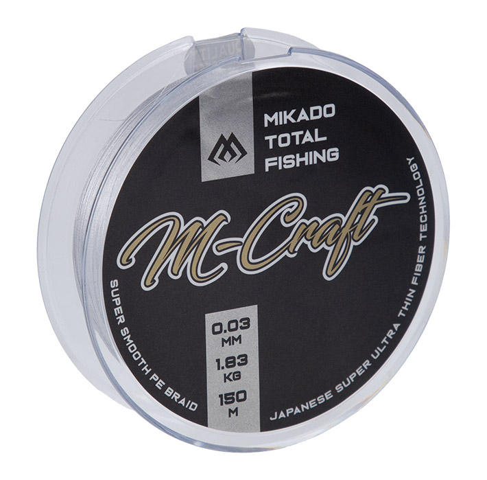 Šňůra Mikado M-Craft Braid 0.08mm/4.51kg/150m šedá