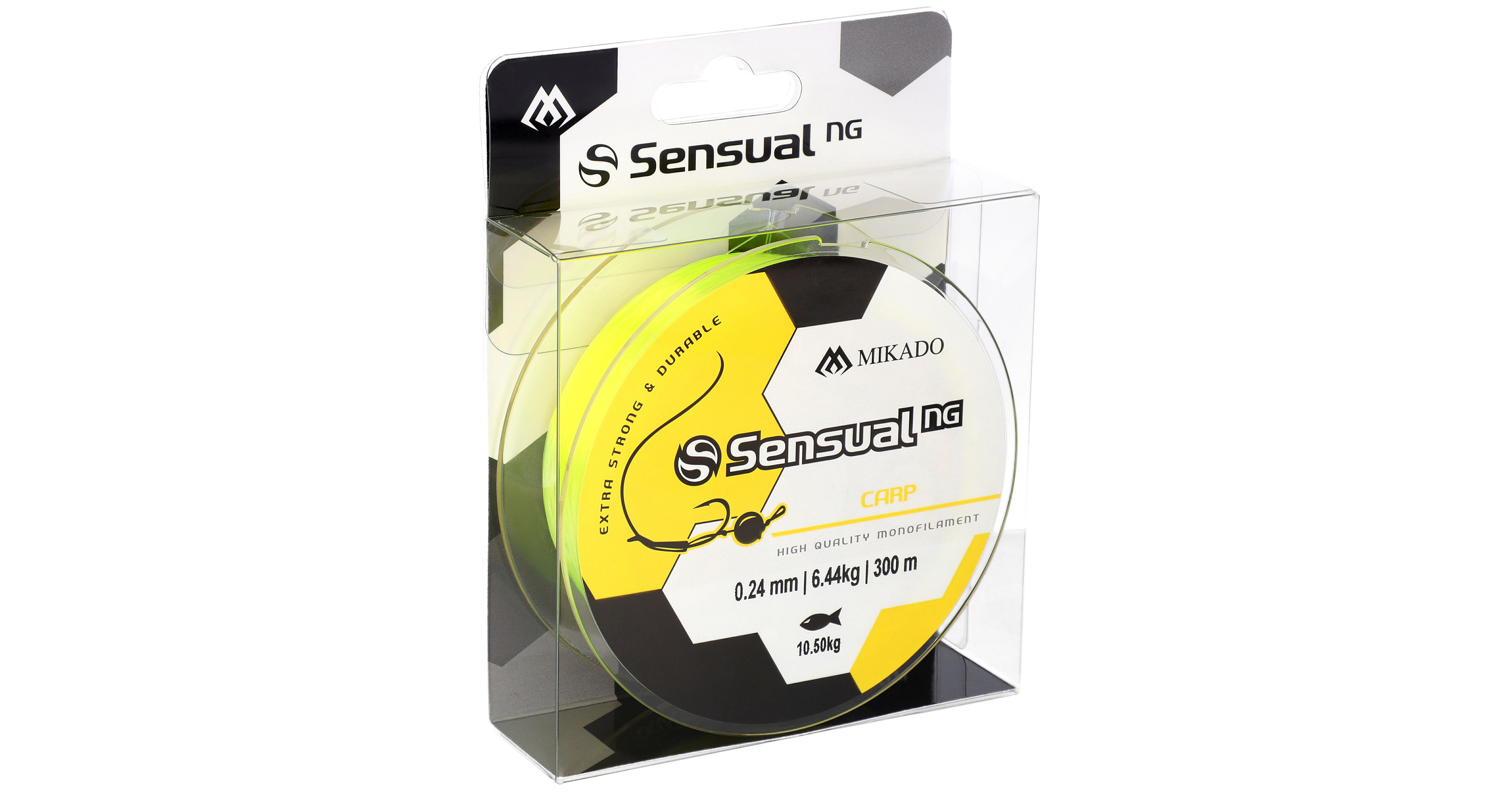 VLASEC - SENSUAL N.G. CARP 0.24mm/10.5kg/300m - ŽLUTÉ - 1 cívka