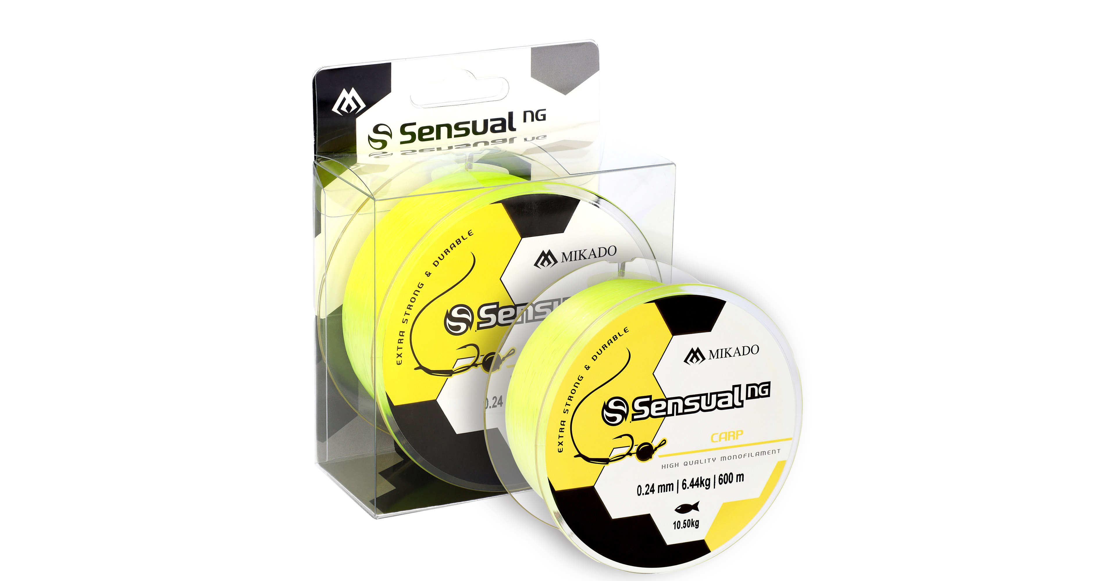 VLASEC - SENSUAL N.G. CARP 0.38mm/25kg/600m - ŽLUTÉ - 1 cívka